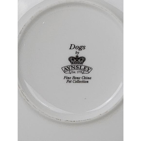 Vintage Dog Tired 6.5" Dogs by Aynsley Pet Collectors Small Display Plate - Picture 4 of 5